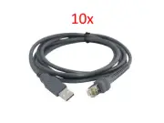 10x USB Cable CBA-U01-S07ZAR for Symbol LS2208 LS4208 DS9208 Barcode Scanner 6ft