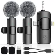 4 in 1 Mini Wireless Lavalier Microphone for All Devices (iOS, Andriod, Camer...