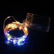 TuoTu Fairy Lights Battery Operated, Christmas Tree Lights with 8 Flashing Modes and 8-16 Hours Timer，5M/16ft 50 LED Copper Wire Light (1, Multi-Colored)