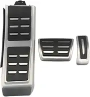 CHPGKGVNVT Car Sport Pedals Fit for Audi A4 B8 A6 A7 A8 S4 RS4 A5 S5 RS5 8T Q5 SQ5 8R Fuel Brake Footrest Pedal Cover Auto Accessories Pedals(at with Rest)