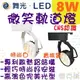 [樂克斯]LED 舞光 8W軌道燈 微笑 投射燈 白光 自然光 黃光 CNS認證 全電壓 投光燈 軌道投射燈 軌道燈