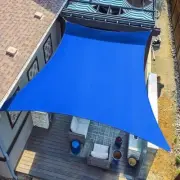 SUNLAX Sun Shade Sail, 8'x12' Blue Rectangle Canopy Shades for Outdoor