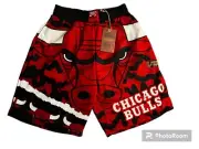 Mitchell & Ness Black/Red NBA Chicago Bulls Jumbotron 2.0 Sublimated Shorts sz S