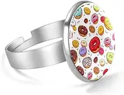 [FVQL] Adjustable Ring for Boys, Donuts Colorful Pattern