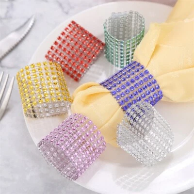 10/30/50pcs Hollow Napkin Rings Holder Restaurants Party Christmas Table Decor