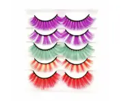 Beakey 3D False Eyelashes Colored Thick Lashes for Performance Halloween-7