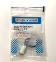 SELECTA SWITCH; INDICATOR LIGHT #SL53215-6-BG RED FLUSH LENS