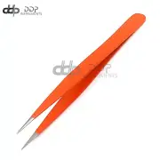 Hair Sharp Tweezers For Splinters Ingrown, Facial Hair Removal Pointy (Orange)
