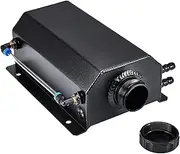 Krimocy 2L Coolant Overflow Tank, Aluminum Radiator Tank, Reservoir Expansion Tank Universal Black
