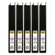 5x Marbig Clearview 2 D-Ring Insert Binder A4 File 25mm Document Organiser Black