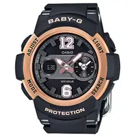 在飛比找蝦皮商城優惠-【CASIO】BABY-G街頭運動的球衣系列腕錶-黑X玫瑰金