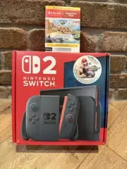Nintendo Switch 2 Mario Kart Bundle + 12 Month NSO Expansion Pack Costco In Hand