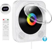 SHIWAKOTO Wall CD Player Bluetooth, Desktop CD Players with USB Playback, Portab