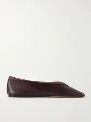 [Le Monde Béryl] Le Monde Béryl - Luna Leather Ballet Flats - Burgundy - IT42 IT 42 Burgundy