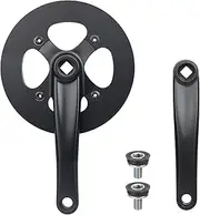 MEGHNA Bike Crankset 42 Teeth for 7-10 Speed Gears Lightweight Aluminum Alloy 175mm Crank Arm Dual Chain Guards for Mountain Bike Folding Bike E-Bike Cruiser Bike Square Taper