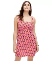 DVF for Target Women's 90's Shift Pink Modern Geo Mini Dress, Size 0