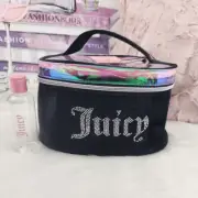 {Juicy Couture} Black Rhinestones Cosmetic Bag Train Case