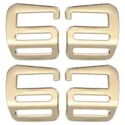 2 Pair g Hook Webbing Slide Buckles 25mm Metal g Hooks Webbing Clips Gold