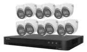 Hikvision Turbo HD 16-Ch DVR 4TB HDD &12 5MP Turret Security Camera Kit