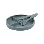 Tiny Dining Baby Silicone Suction Plate, Fork & Spoon Set
