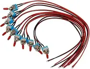 10Pcs Toggle Switch ON/Off SPST with Pre-Wired for Car Auto Truck, 2 Position 3 Pins