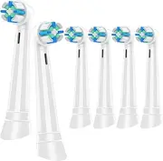 6PCS Replacement Heads Compatible with Oral B iO 3 4 5 6 7 8 9 10 Series Electric Toothbrush,Toothbrush Heads Compatible with Braun Oral B iO with Medium Bristles,White