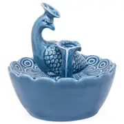 Blue Peacock Pet Ceramic Water Fountain