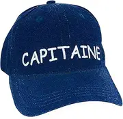 [NKlaus] Capitaine Navy Cotton White Embroidered Cap - Nautical Hat in Retro Style 16064, navy, XXS-4XL