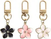 [AGEN KGEN] Cute Flower keychains for Women, Aesthetic Keychain Charms, Bag ＆ Purse Charms for Handbags ＆ Backpacks Accessories