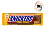 9x Packs Snickers Peanut Butter Milk Chocolate Covered Candy Bars | 1.78oz