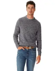 [R.M.Williams] Fenner Crew Merino Knit in Blue Marle