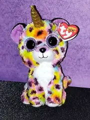 TY Beanie Boo Giselle the Unicorn Leopard MWMTs