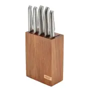 NEW Furi Pro Knife Block Set Acacia 7pce