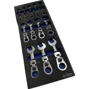 Blue Point Tools EVA Tool Holder Set, Short ,Flexi, Ratchet Spanners 8-19mm
