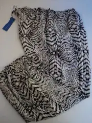 REBECCA MINKOFF A PEA IN THE POD Elastic Waist Zee Print Maternity Pants LG NWT