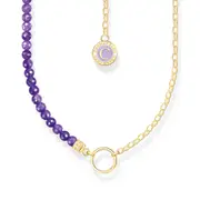 Buy Gold Member Charm necklace with violet beads by Thomas Sabo online - THOMAS SABO Australia