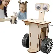 Wood Robot Building Kit | Food Delivery Robot Wood Building Art Crafts Kits - Robotic Assembly Kit with Snap-Together Pieces for Over 7 Years Old Boys and Girls