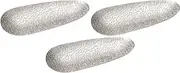 Set of 3 [ZN] Metal Hot Towel Holder Oval Silver [5.7 x 2.6 x 0.7 inches (14.6 x 6.5 x 1.9 cm) | Hot Towel Holder