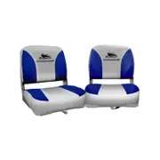 Seamanship 2X Folding Boat Seats Seat Marine Seating Set All Weather Swivels B&G