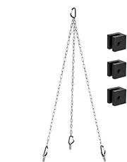 Tripod Grill for Campfire - Tripod Grill & Lantern Hanger | Removable, Adjustable Height, Easy Storage, Multi-functional Aluminum Alloy Tripod Grill for Wok, Picnic, Campfire Cooking