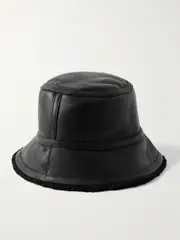 [Yves Salomon] Yves Salomon - Shearling Bucket Hat - Black - One size One size Black
