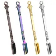 4Pcs Mini Spoons, Multicolor Tiny Metal Spoon, Mini Shovel Spoons, Pendant Spoon