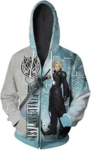 [CHLOBLOM] Cloud Strife Hoodie Sephiroth Sweatshirt Halloween Cosplay Costume 3D Print