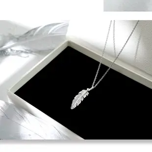 STORY故事銀飾-刀劍神域-畢娜的心羽毛純銀項鍊+拭銀布SET