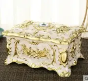 RECTANGLE WHITE GOLD TIN ALLOY MUSIC BOX ♫ SAILOR MOON MOONLIGHT DENSETSU ♫