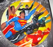 WARNER BROS JUSTICE LEAGUE Collector's Plate SUPERMAN BATMAN #184/2500 statue