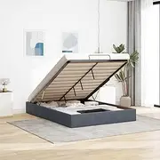 vidaXL Ottoman Bed Frame Dark Grey Double - Velvet Storage Bed with Hydraulic Lift Mechanism for Bedroom