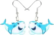[DUOWEI] Novelty Great White Shark Acrylic Earrings Anime Jellyfish Turtle Dangle Jewelry Sea Animals Gifts | Double Sided Pattern