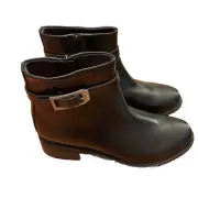 Clarks Womens Black Leather Ankle Boots “Maye Grace” Size 10 Med NEW W/ Box