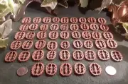 50 Black Walnut Shell Slices/Buttons 1/8" Thick - Great for jewelry and crafts!